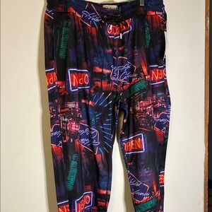Fresh Neon Graphic Joggers - Multicolor